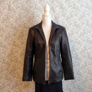 Genuine Leather Biker Style Jacket